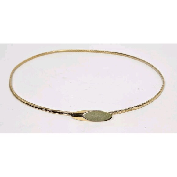 Unbranded Accessories - Vintage 80s Thin Slinky Gold Toned Cinch Chain Belt Disco, 27"-32" Stretchy